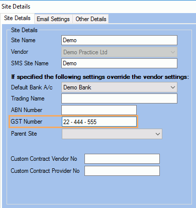 SiteDetails_GSTNumber